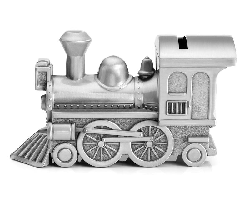 Mogoko Metal Money Bank, Cute Train Piggy Bank Silver Penny Coin Saving Box for Children - Image 2